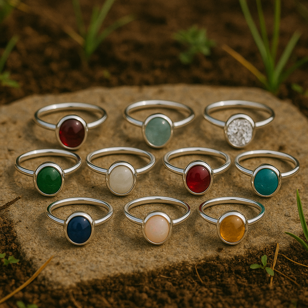 Nhẫn Birthstone Bạc 925 – Bộ Sưu Tập 12 Tháng
