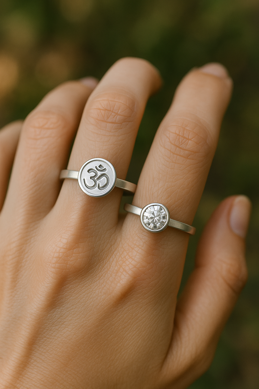 Nhẫn bạc biểu tượng Om – Oriya Om Ring