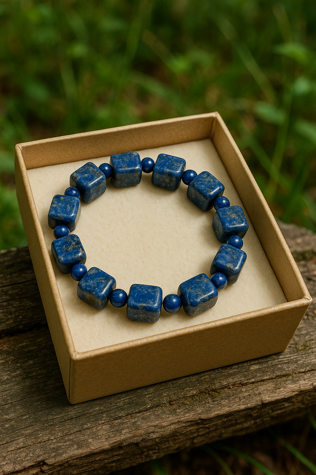Vòng tay Lư Vuông Lapis Lazuli