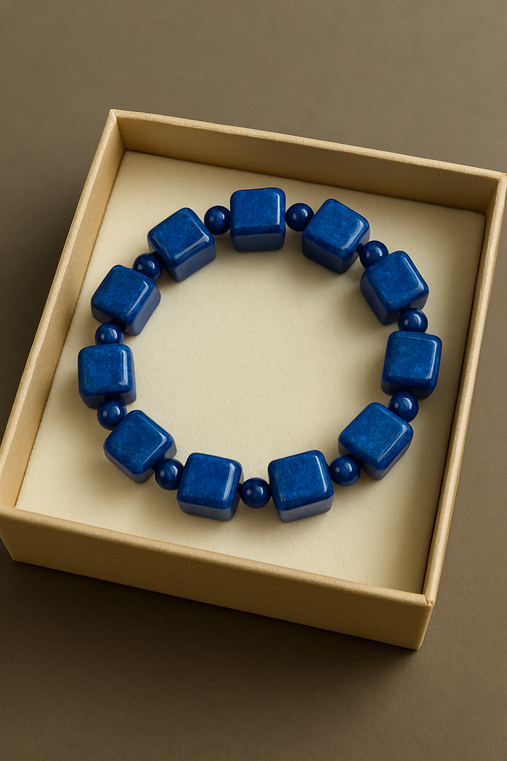 Vòng tay Lư Vuông Lapis Lazuli