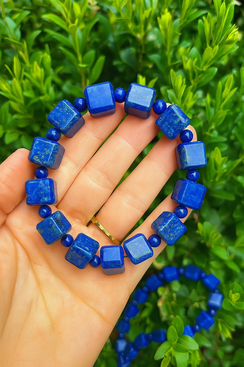 Vòng tay Lư Vuông Lapis Lazuli