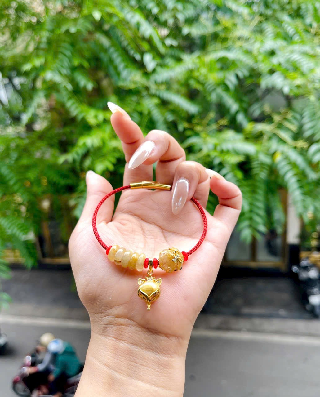 Dây túi tiền mix hồ ly và ngũ điếu tóc vàng